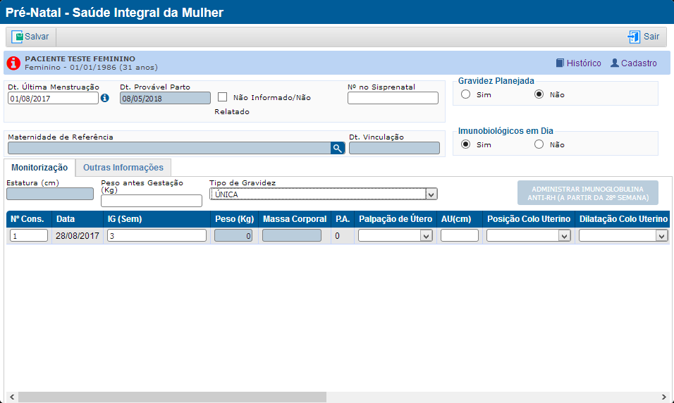 Programa de saúde da mulher
